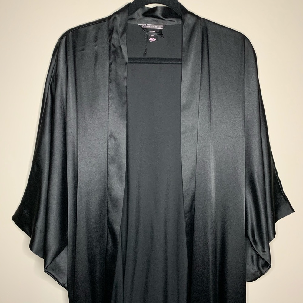 Victoria’s Secret Black Silk Robe